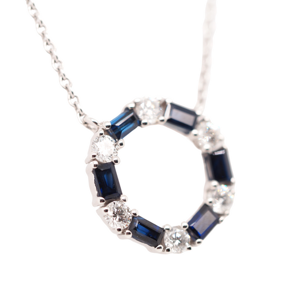 Diamond and Sapphire Necklace Image 2 Portsches Fine Jewelry Boise, ID
