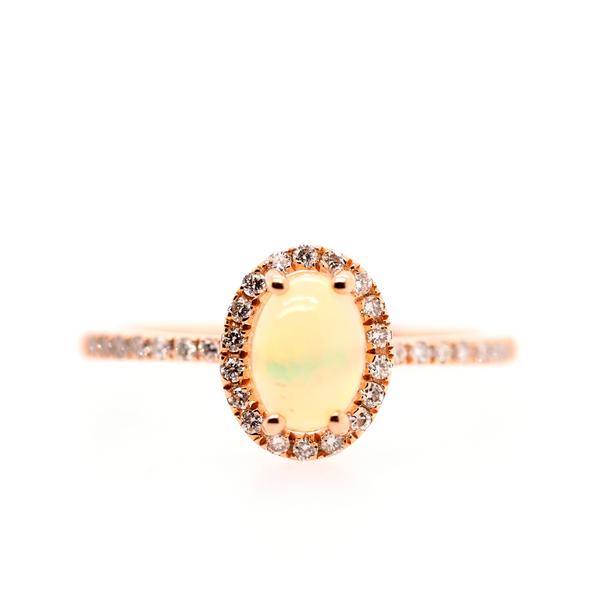 Oval Opal Halo Ring Portsches Fine Jewelry Boise, ID