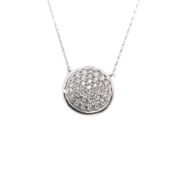 Pave Disc Diamond Necklace Image 2 Portsches Fine Jewelry Boise, ID