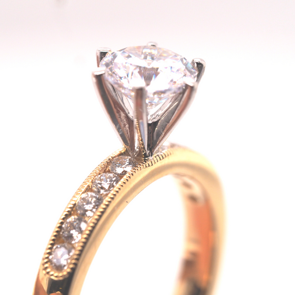Milgrain Detail Solitaire Semi-Mount Ring Image 2 Portsches Fine Jewelry Boise, ID