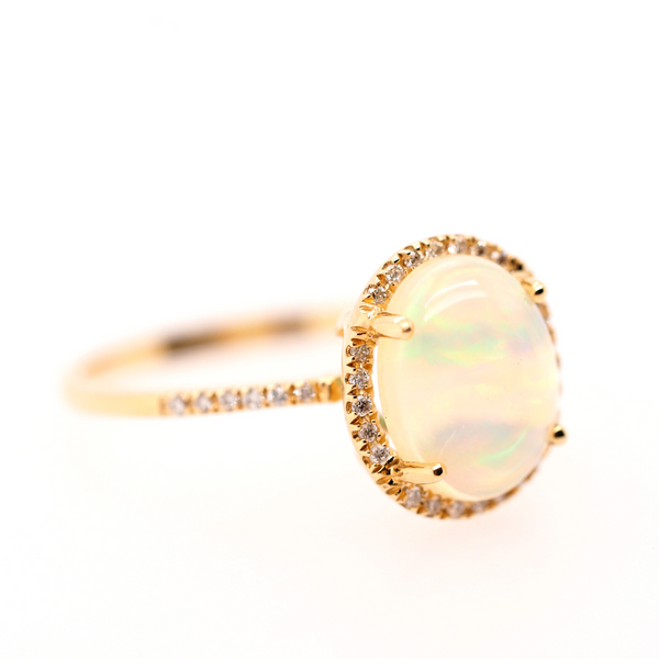 Oval Opal Halo Ring Image 2 Portsches Fine Jewelry Boise, ID