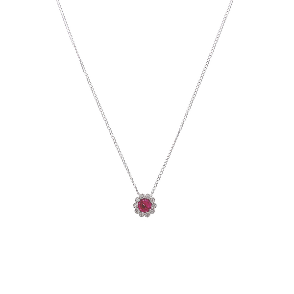 Ruby Flower Pendant Portsches Fine Jewelry Boise, ID
