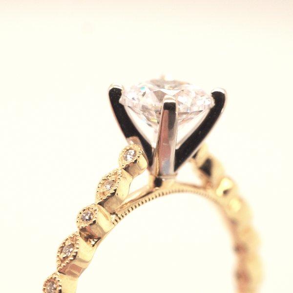 Yellow Gold Semi- Mount Ring Image 2 Portsches Fine Jewelry Boise, ID