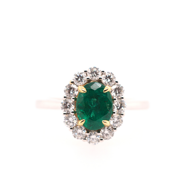 White Gold Emerald and Diamond Ring Portsches Fine Jewelry Boise, ID