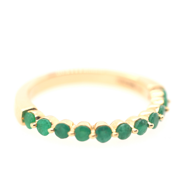 Yellow Gold Emerald Band Image 2 Portsches Fine Jewelry Boise, ID