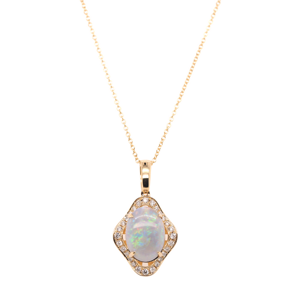 Yellow Gold Opal Necklace Portsches Fine Jewelry Boise, ID