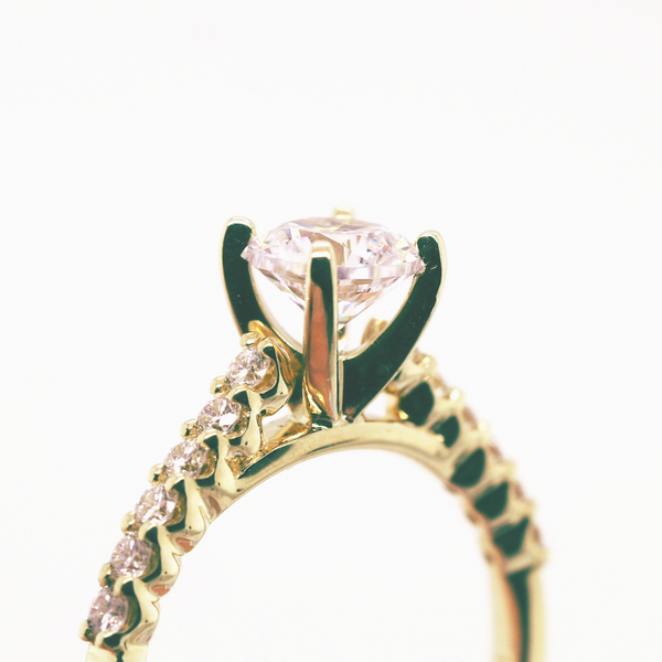 Yello Gold Diamond Band Semi-Mount Ring Image 2 Portsches Fine Jewelry Boise, ID