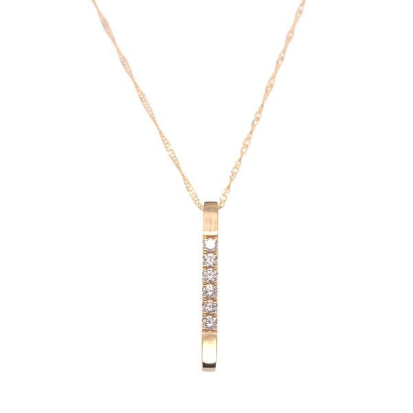 Gold and Diamond Bar Necklace Portsches Fine Jewelry Boise, ID