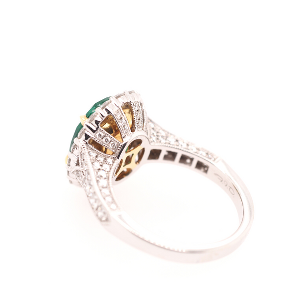Emerald and Diamond Ring Image 3 Portsches Fine Jewelry Boise, ID