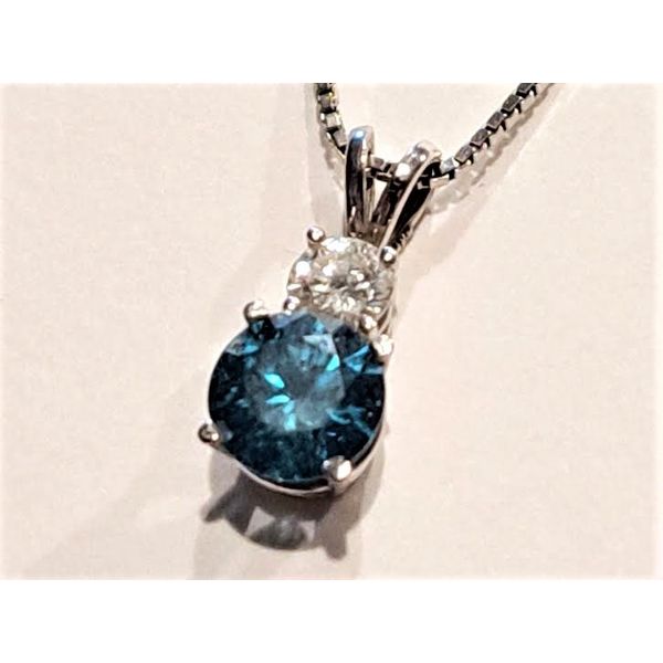 14kw 1.13ct Blue and White Diamond Pendant J. Morgan Ltd., Inc. Grand Haven, MI