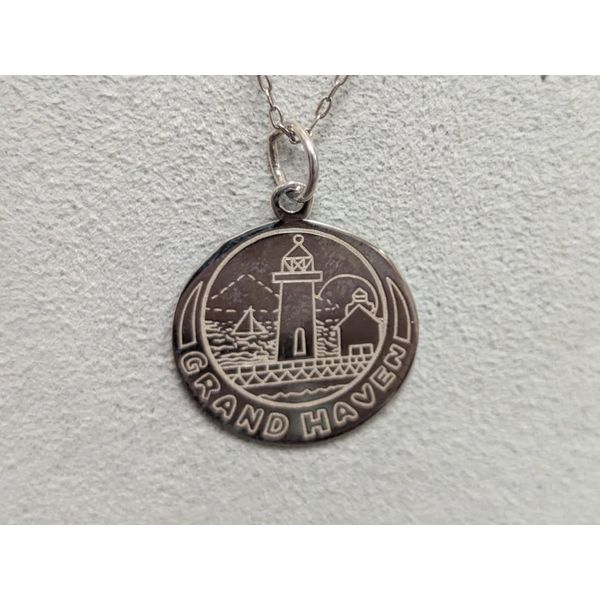 Silver Grand Haven Lighthouse Pendant