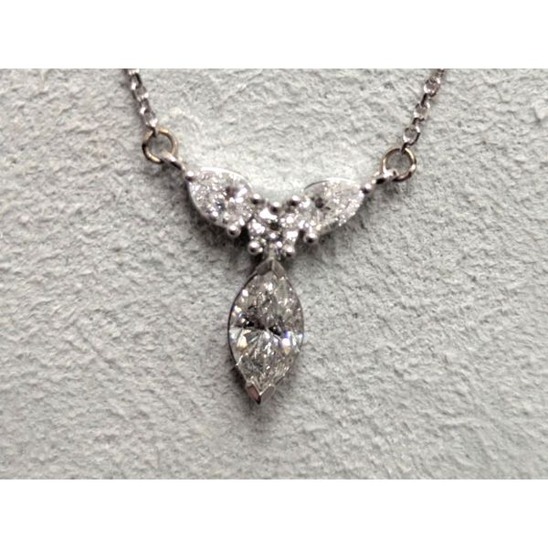 14kw Marquise Diamond Necklace