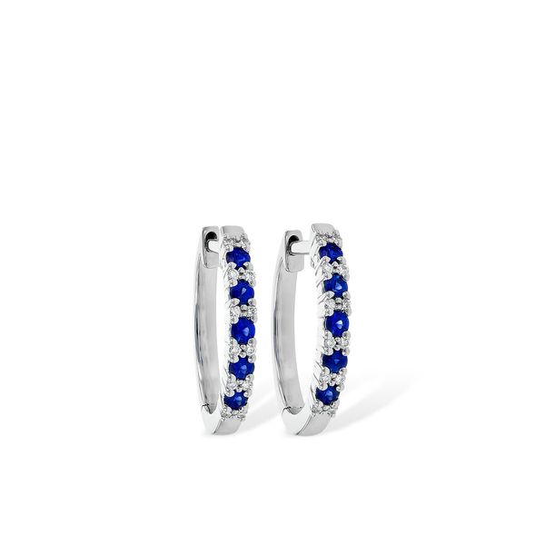 Diamond and Sapphire Earrings Johnnys Lakeshore Jewelers South Haven, MI