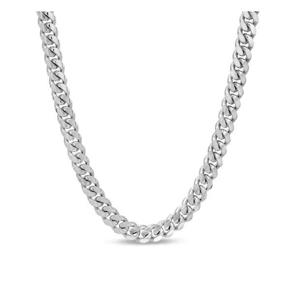 Miami Cuban Solid Link Chain 24'' Johnnys Lakeshore Jewelers South Haven, MI