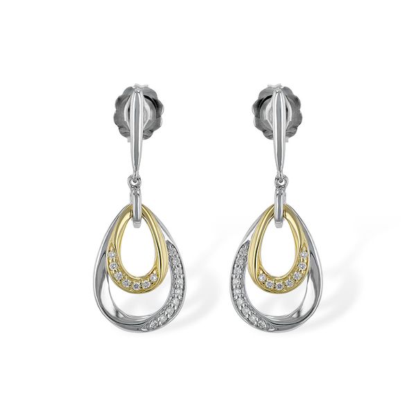 Two Tone Diamond Earrings Johnnys Lakeshore Jewelers South Haven, MI