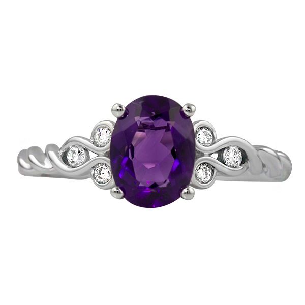 Amethyst and Diamond Ring Johnnys Lakeshore Jewelers South Haven, MI