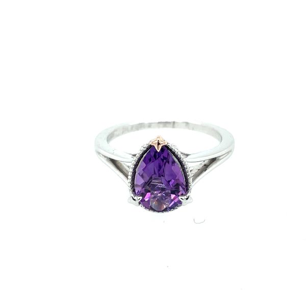 925 Sterling Silver Pear Amethyst With 18K Gold Accents  Jones Jeweler Celina, OH