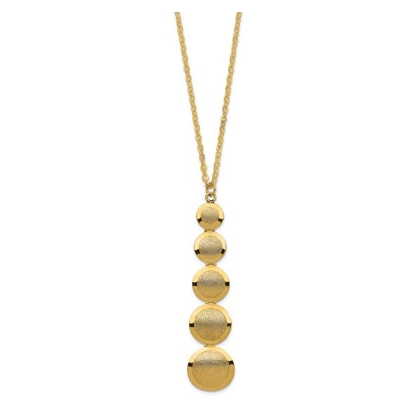 14K Yellow Gold Polish and Brushed Finish Necklace Jones Jeweler Celina, OH