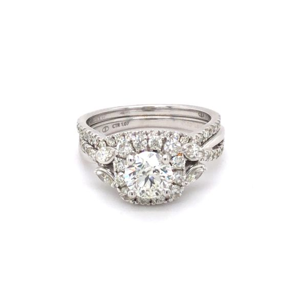 14K White Gold Halo Diamond Engagement Ring  Jones Jeweler Celina, OH