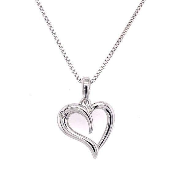 Sterling Silver Diva Diamond Heart Pendant  Jones Jeweler Celina, OH