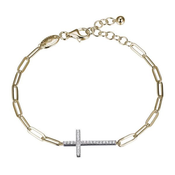 Silver Gold Plated Cross Bracelet  Jones Jeweler Celina, OH