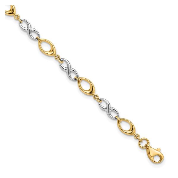 14K Two-Tone Fancy Link Bracelet  Jones Jeweler Celina, OH