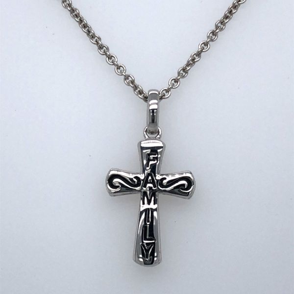 925 Sterling Silver "Family" Cross Necklace  Jones Jeweler Celina, OH