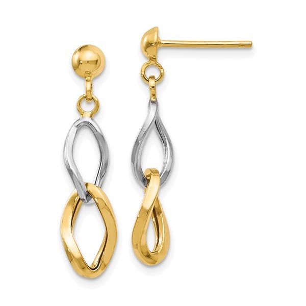 14KWY Post Dangle Earring  Jones Jeweler Celina, OH