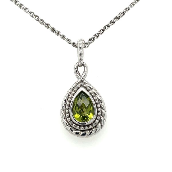 925 Sterling Silver Pear-Shape Peridot Necklace  Jones Jeweler Celina, OH