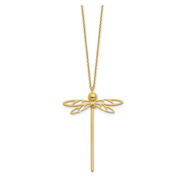 14K Yellow Gold Dragonfly Necklace  Jones Jeweler Celina, OH