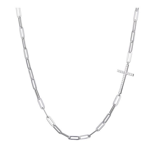 Artisan Silver by Samuel B. 18K Gold Accented Paperclip Necklace -  ShopHQ.com