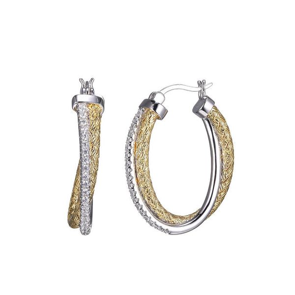 Silver Gold Plated CZ Hoop Earrings Jones Jeweler Celina, OH