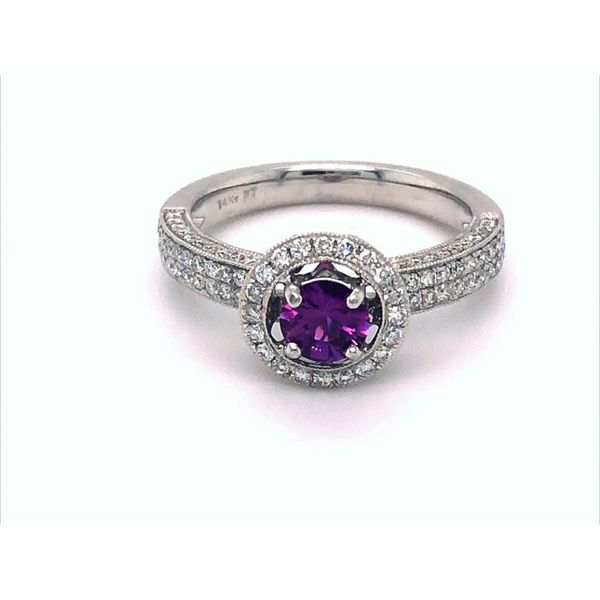 14KW Magenta Sapphire and Diamond Ring Jones Jeweler Celina, OH