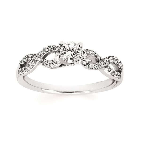 14K White Gold Infinity Shank Engagement Ring  Jones Jeweler Celina, OH