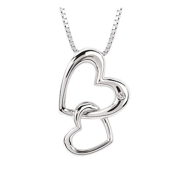 925 Sterling Silver Diamond Heart Necklace  Jones Jeweler Celina, OH