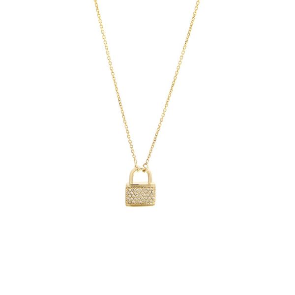 14KY Diamond Lock Necklace Jones Jeweler Celina, OH