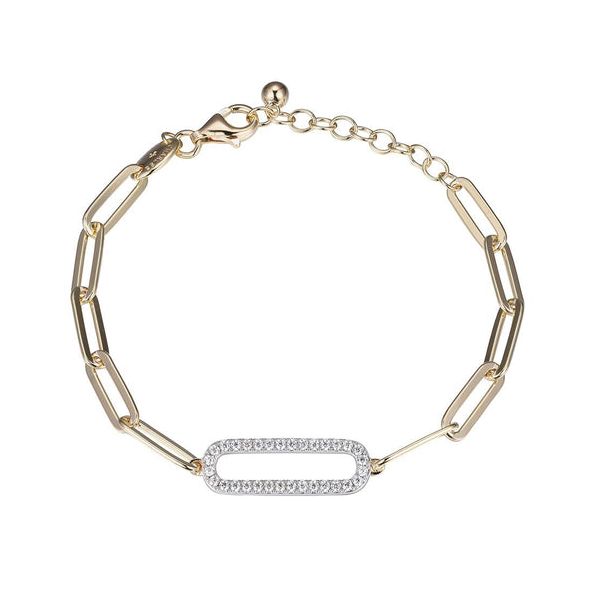 Silver Gold Plated Paperclip Chain Bracelet Jones Jeweler Celina, OH