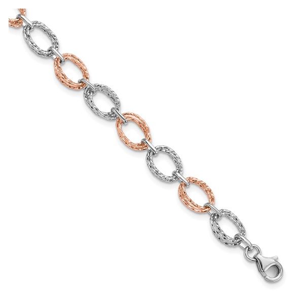 14K Two-Tone Double Link Bracelet  Jones Jeweler Celina, OH
