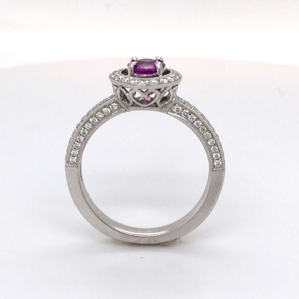 14KW Magenta Sapphire and Diamond Ring Image 2 Jones Jeweler Celina, OH
