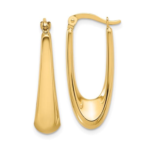 14K Yellow Gold Oval Hoop  Jones Jeweler Celina, OH