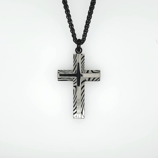 Damascus Steel Cross Pendant Jones Jeweler Celina, OH