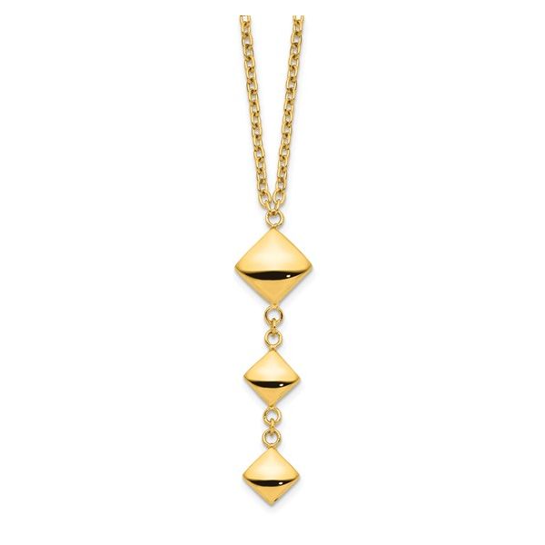 14K Yellow Gold Polished Drop Necklace  Jones Jeweler Celina, OH