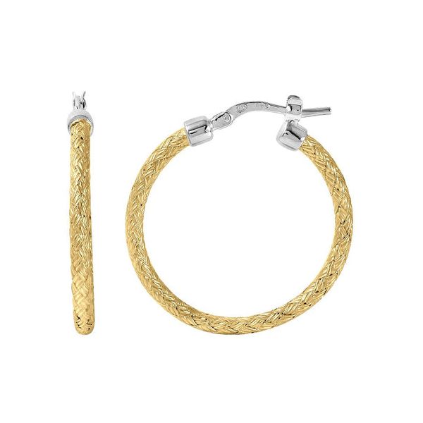 Silver Gold Plated Hoop Earring Jones Jeweler Celina, OH
