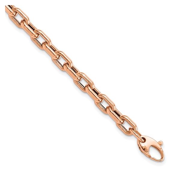 14K Rose Gold Fancy Link Bracelet  Jones Jeweler Celina, OH
