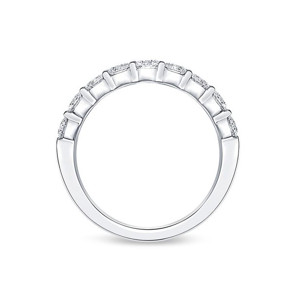 Memoire Petite Prong 9-Stone Diamond Wedding Band Ring Image 3 James & Williams Jewelers Berwyn, IL