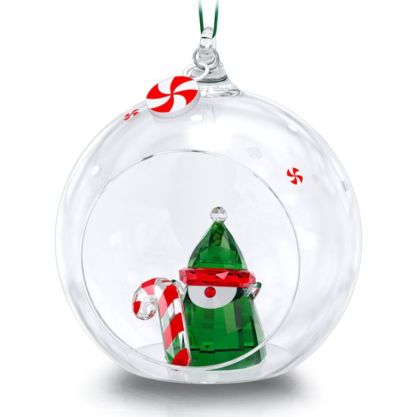 Swarovski Holiday Cheers Santa's Elf Ball Ornament James & Williams Jewelers Berwyn, IL