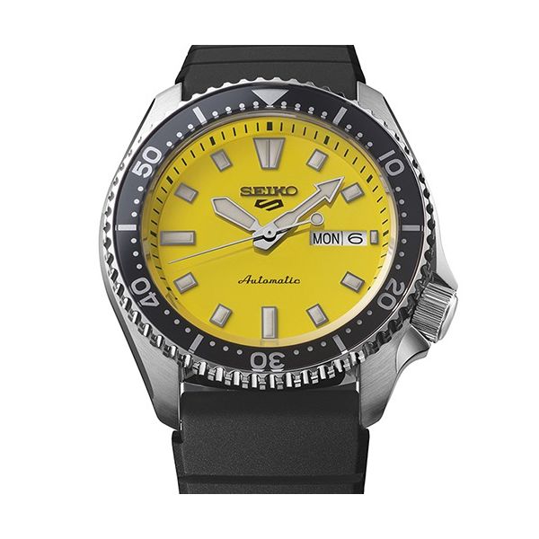 Seiko 5 Sports SKX Style Yellow Automatic Watch, 42.5mm, ...