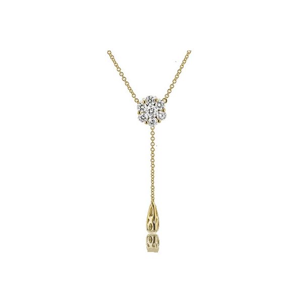 Simon G Diamond Cluster Y Necklace James & Williams Jewelers Berwyn, IL
