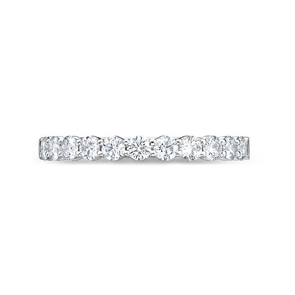 Memoire Petite Prong 11 Stone Diamond Wedding Band Ring Image 2 James & Williams Jewelers Berwyn, IL