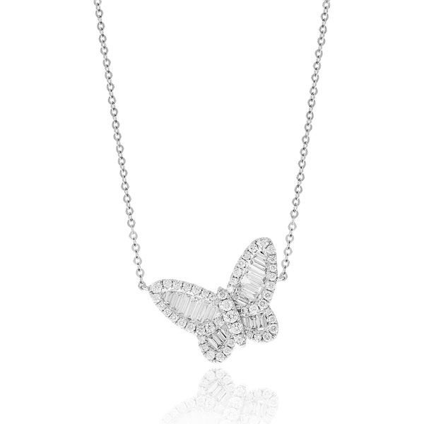 Luvente Diamond Butterfly Necklace James & Williams Jewelers Berwyn, IL